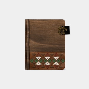 Wooden Photo Memory Album | Wedding Guest Book Gift | Personalized Gift | Handmade Photo Album | Traditional Pattern Wood Album | Scrapbook