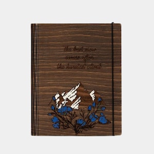 Inspirational Handmade Travel Notebook | Wooden Scrapbook | Travel Planner | Adventure album | Organizer Journal | Custom Hand Painted Book