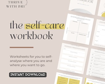 El libro de trabajo de autocuidado / Hojas de trabajo de salud y bienestar / Descarga instantánea