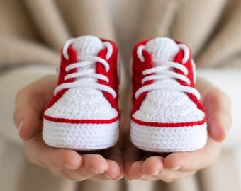 Baby Sneakers Häkelanleitung | High-Top Booties, 6 Grössen (PDF + Video)