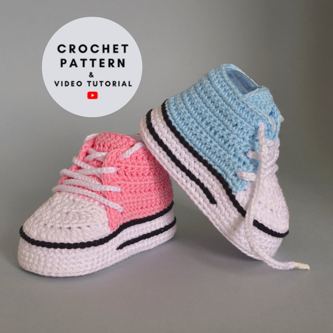 Crochet Pattern Baby Booties Crochet Baby Shoe Sneakers Crochet Baby Shoes Pattern Newborn Baby Gift Idea Baby Shower Gift Infant Etsy