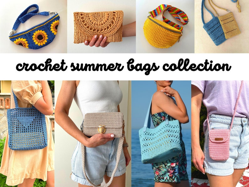 Crochet granny square bag pattern, sunflower sling bag, summer crossbody purse, crochet flower sunburst, bum bag beginner friendly tutorial image 9