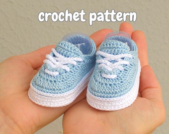 Crochet pattern baby shoes, baby girl boy booties 4 sizes, baby shower gift sneakers, pregnancy gift idea, DIY newborn baby clothes