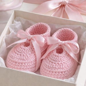 Gehäkelte Säuglingsschuhe PDF Muster, Baby Mädchen Willkommensgeschenk