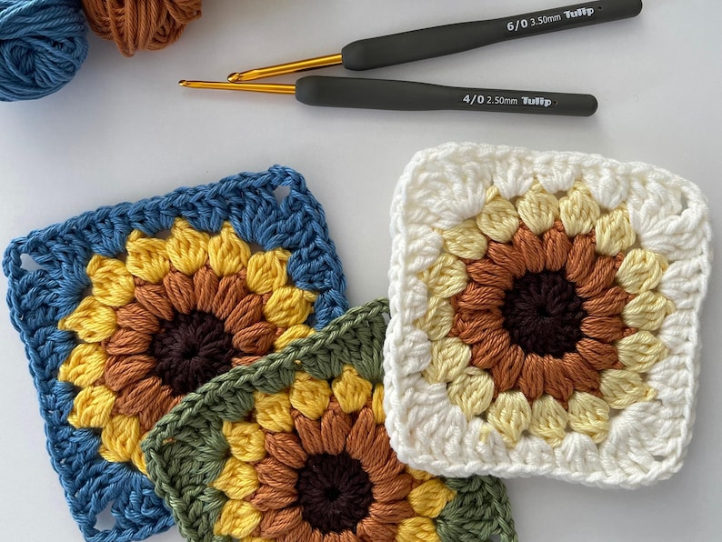 Crochet granny square bag pattern, sunflower sling bag, summer crossbody purse, crochet flower sunburst, bum bag beginner friendly tutorial image 7