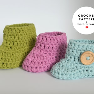 Crochet pattern simple baby booties, baby footwear, newborn sock shoes, pregnancy announcement booties, baby shower gift idea