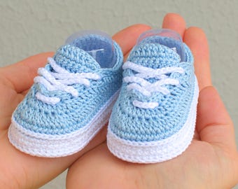 Crochet pattern baby shoes, baby girl boy booties 4 sizes, baby shower gift sneakers, pregnancy gift idea, DIY newborn baby clothes