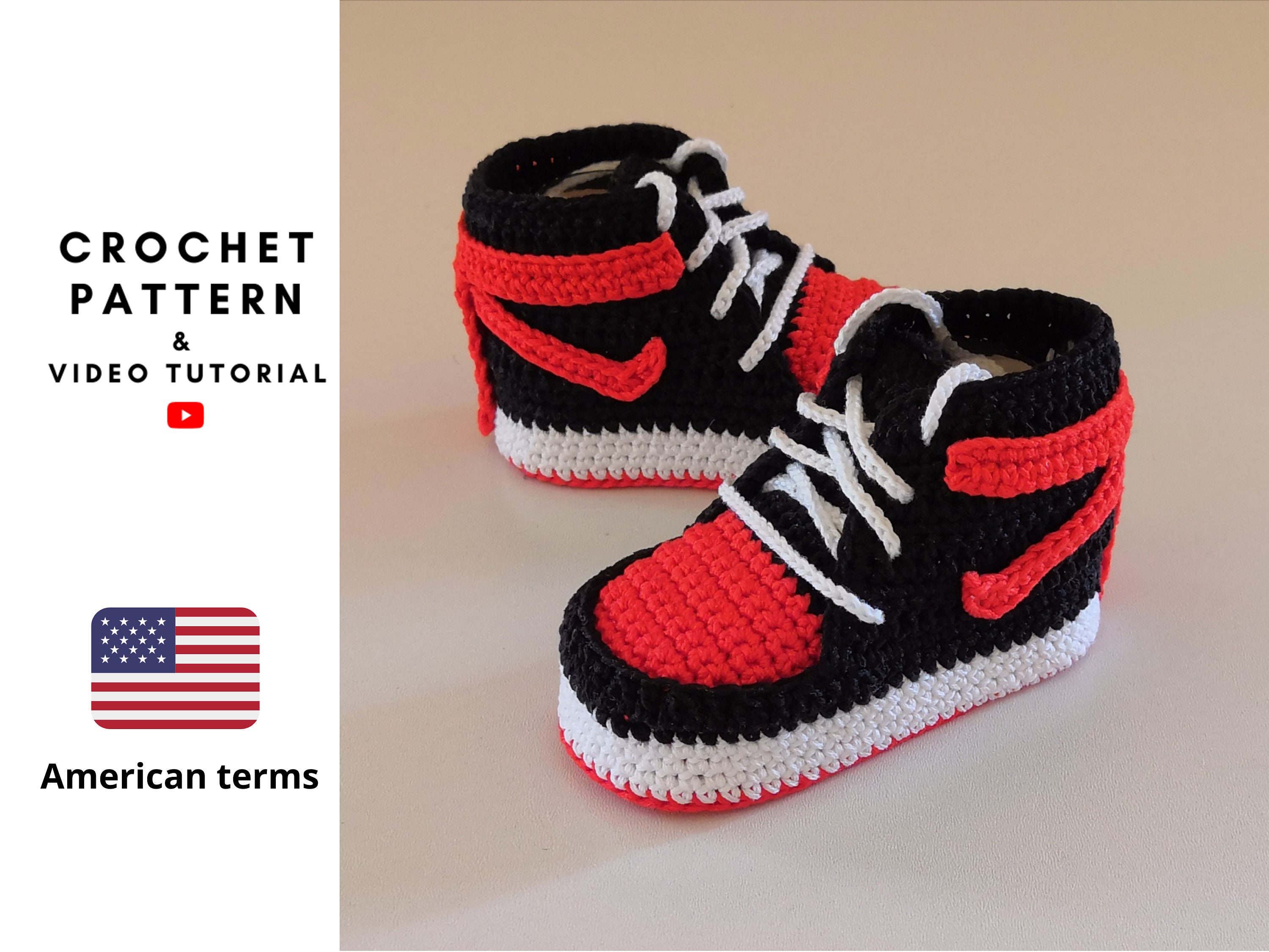 crochet jordan shoes pattern