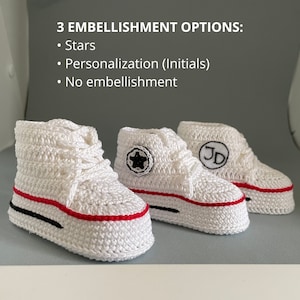 Crochet pattern baby booties, crochet baby shoe sneakers, crochet baby shoes pattern, newborn baby gift idea, baby shower gift infant image 6