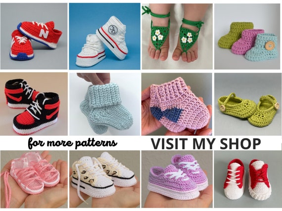 Crochet Pattern Baby Stylish Sneakers · Kittying Crochet Pattern