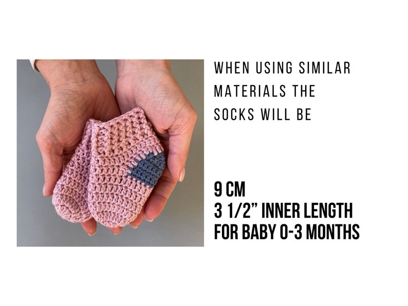Baby socks crochet pattern for 0-3 months, easy crochet pattern, diy gift for baby, cute little socks image 5