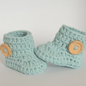 Crochet Pattern Simple Baby Booties Baby Footwear Newborn - Etsy