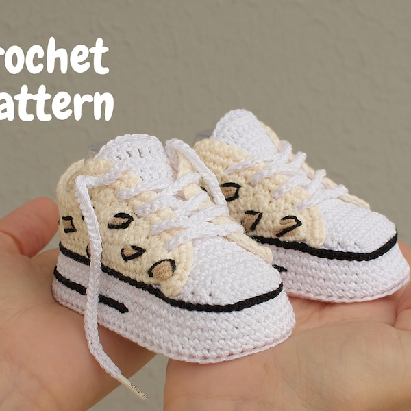 Crochet pattern baby shoes booties, leopard print sneakers newborn to 9 months, safari baby shower gift, infant coming home outfit