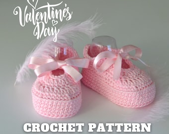 Crochet baby shoes pattern 0-3 months newborn girl soft sole crib sandals, christening footwear DIY grandchild gift, template how to crochet