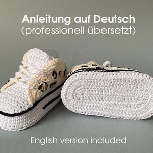 Safari Baby Schuhe häkeln, Häkelanleitung PDF Sneakers neutral beige, Geschenk Geburt DIY, Leopard Design, Schnittmuster Deutsch image 4