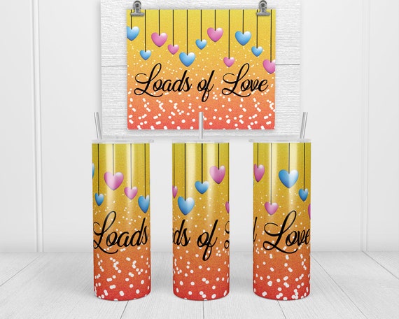 Valentines Day Tumbler Sublimation Design, 20oz Love Hearts Skinny Tumbler  Wraps Template PNG, 20oz Straight Tumbler