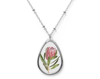 Collier Protea d'Afrique du Sud avec pendentif