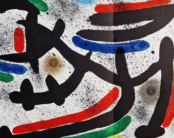 JOAN MIRO - Litografia Original IX (1972) (Unframed) - Surrealist Abstraction / Modernism