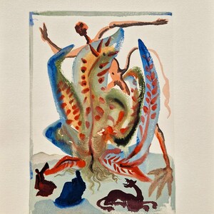 SALVADOR DALI - Gluttony (Dante - Divine Comedy) (Unframed)