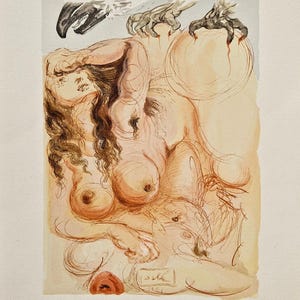 SALVADOR DALI - (Dante - Divine Comedy) (Unframed) (signature print)