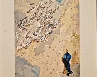 サルバドール・ダリ 1960年 オリジナル木版画「至高の美」 額入り 正規