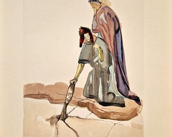 SALVADOR DALI - Zonden van verraad (Dante - Goddelijke Komedie) (Zonder lijst), surrealisme