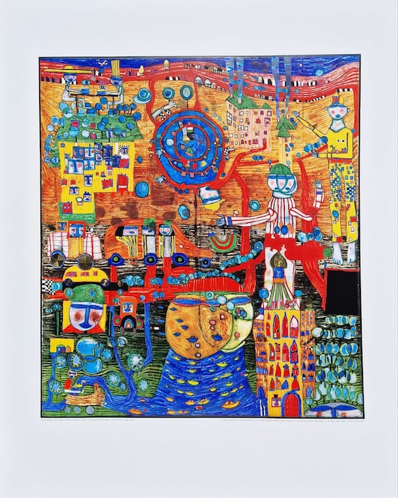 FRIEDENSREICH HUNDERTWASSER - the 30 Days Fax Painting (unframed