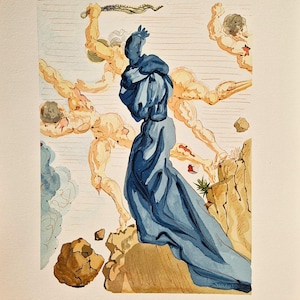 SALVADOR DALI - The Hard Margins (Dante - Divine Comedy) (Unframed)