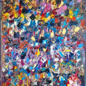 Peter Avraham Rubint - The Pulse of Genesis (Unique oilpainting) Abstract Expressionism / Gestural Abstraction (Large Format)