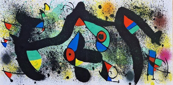 JOAN MIRO - Ceramique 1 (1974) (Unframed) (Lithograph) Surrealist Abstraction / Modernism