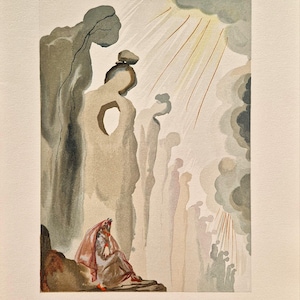 SALVADOR DALI - The Envious of Purgatory (Dante - Divine Comedy) (Unframed), surrealism