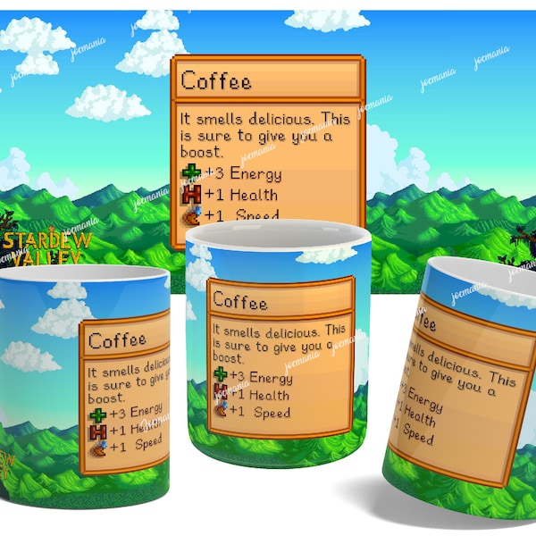 sublimation design, sublimation template, Stardew valley 11 oz cups