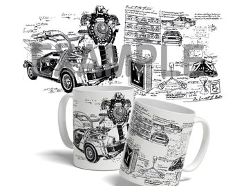 regreso al futuro, Tazas 11oz, Diseños de Sublimación, Plantilla de Taza, Tazas de Café, Plantillas para taza de café, back to the future