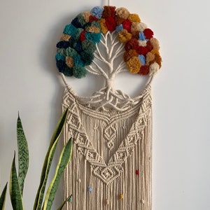 Handmade macrame Tree of life, Dreamcatcher Tree of life wall hanging, Boho macrame decor wall hanging, Gift for Her