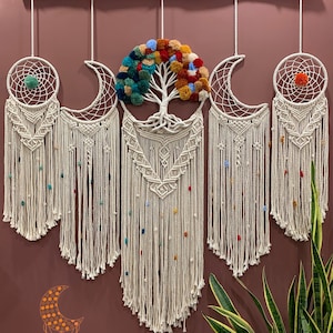 Handmade Tree of life macrame decor, Dreamcatcher Tree of life wall hanging, Boho home decoration, Gift for Her