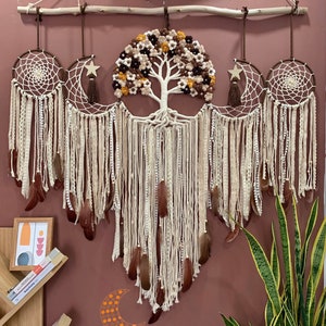Handmade Large Dream catchers Tree of life wall hanging, Tree of life macrame decor, Boho home decoration, Christmas Gift