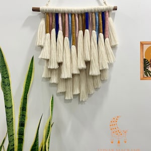 Handmade Macrame Wall Hanging, Macrame Painting Art, Boho Wall Decor, Gift For Mom, Macrame Wall Art, Vines Wall Art