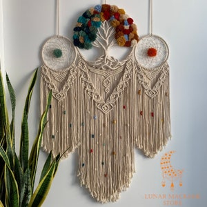 Handmade Tree of life macrame decor, Dreamcatcher Tree of life wall hanging, Boho home decoration, Gift for Her