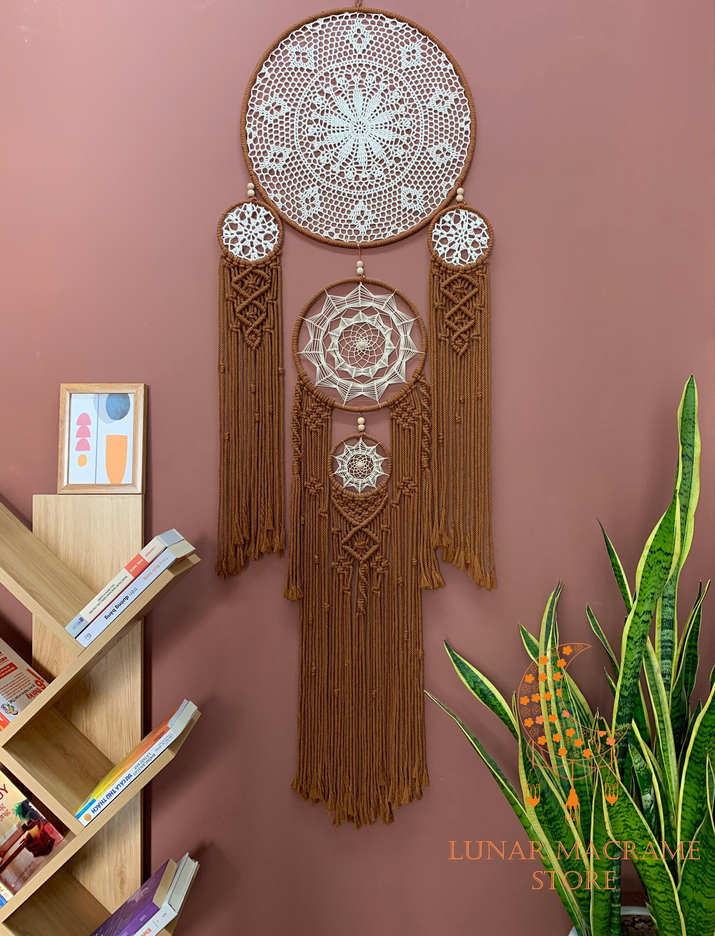 Large Dreamcatcher Pendulum Clock, Living Room Decoration Dreamcatcher ...