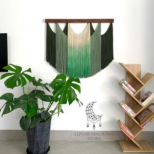 Extra Large Macrame Yarn Wall Decor, Yarn Dyed Wall Hanging, Abstract Macrame Decor, Housewarming gift, Modern Home decor