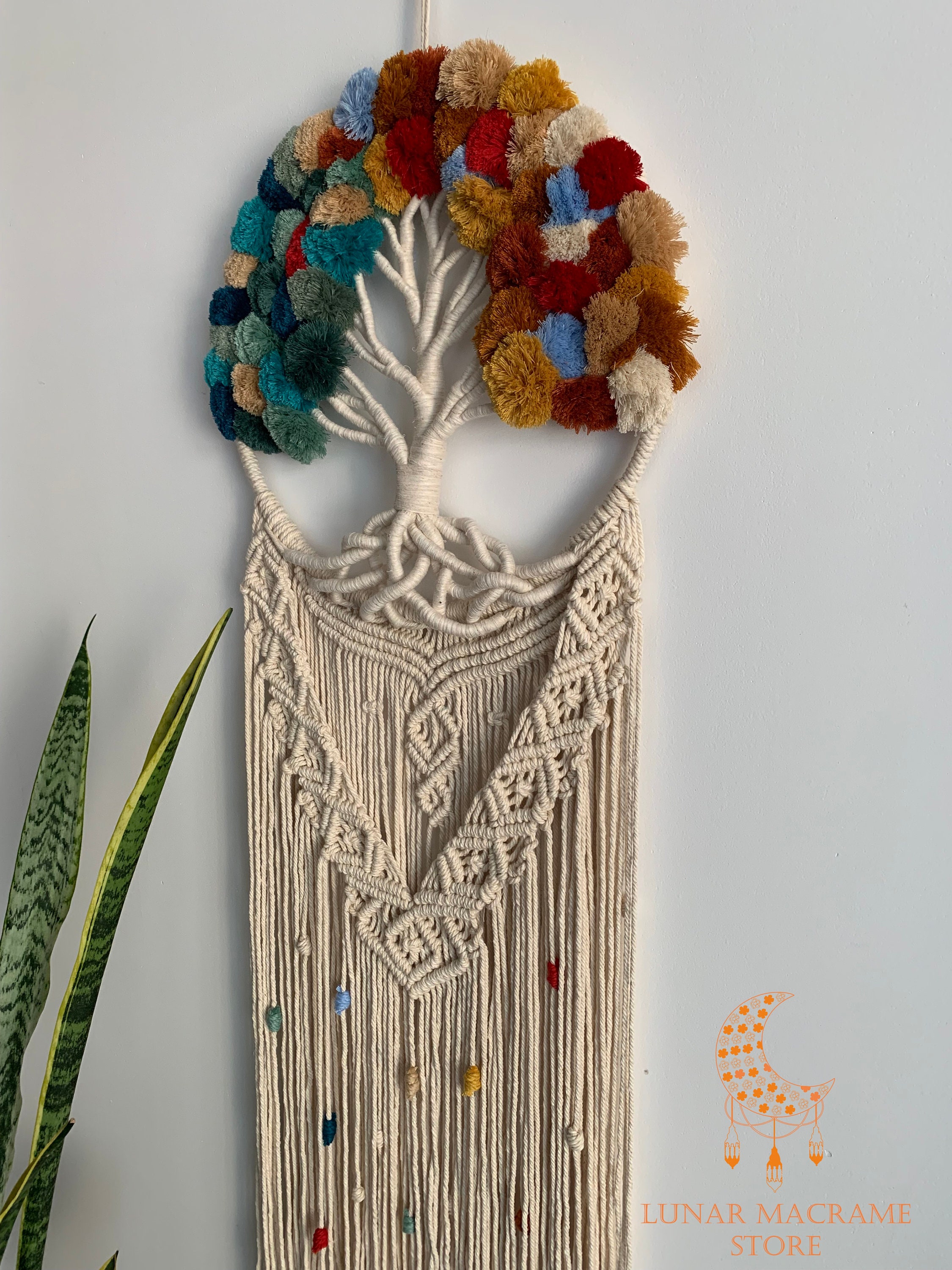 Handmade Macrame Tree of Life, Dreamcatcher Tree of Life Wall Hanging ...