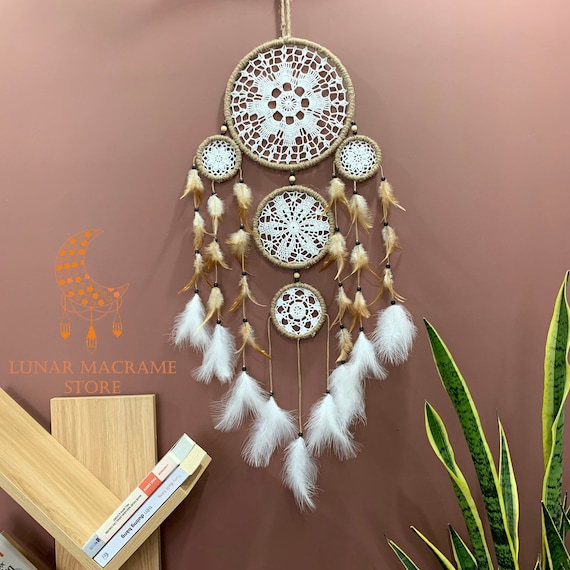 手作り シェルモビール ドリームキャッチャー 貝殻 約70cm 玄関 ドア