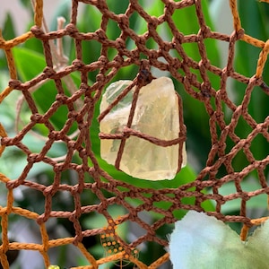 Dreamcatcher forest rope, Dream catchers quarzt, Crystal Dream Trap, Spiritual Decor, Nursery decoration, Baby&#39;s gift