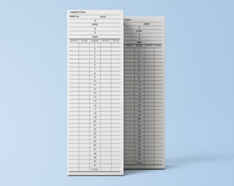 Bowls Score Cards Pack of 500 Up to 31 Ends