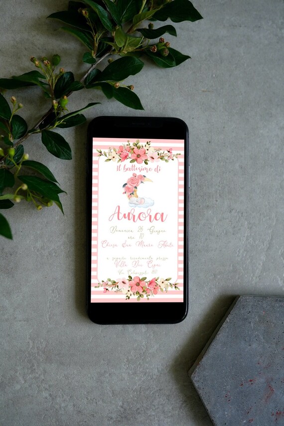 Digital Baby Baptism Invitation Etsy