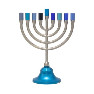 Yair Emanuel 9 branch Menorah Chanukah - Modern Hanukkah Menorah - Classic Menorah Judaica Gift (8 inch)