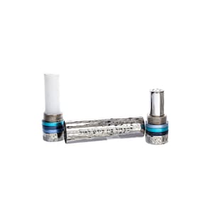 Yair Emanuel Travel Havdalah Set - Modern Spice Box and Havdalah Candle Holder - Blue colored rings