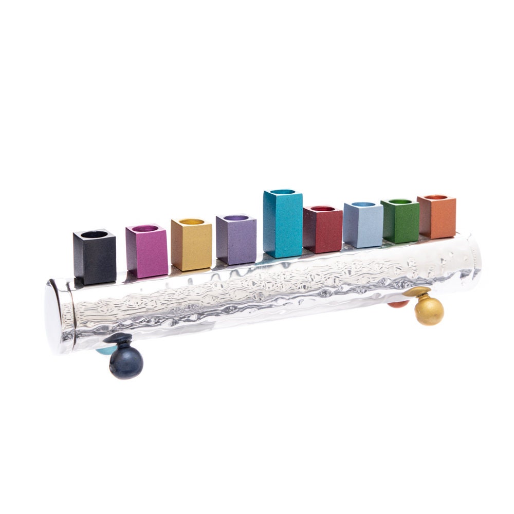 Yai Emanuel Anodized Aluminum Child's Tain Hanukkah Menoah
