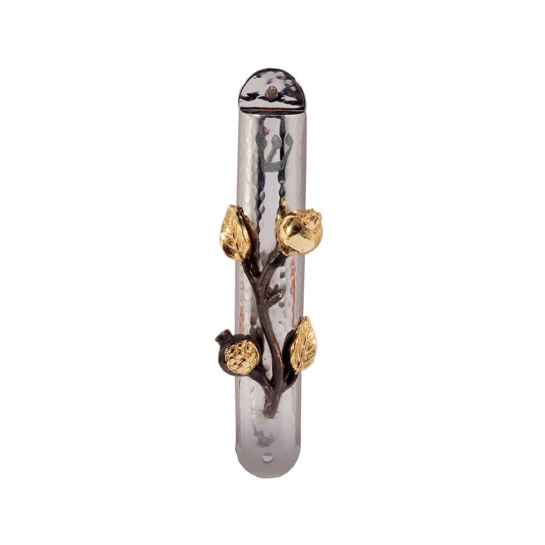 Yair Emanuel Sculpted Copper Mezuzah Case - Modern Judaica - Pomegranates - Etsy