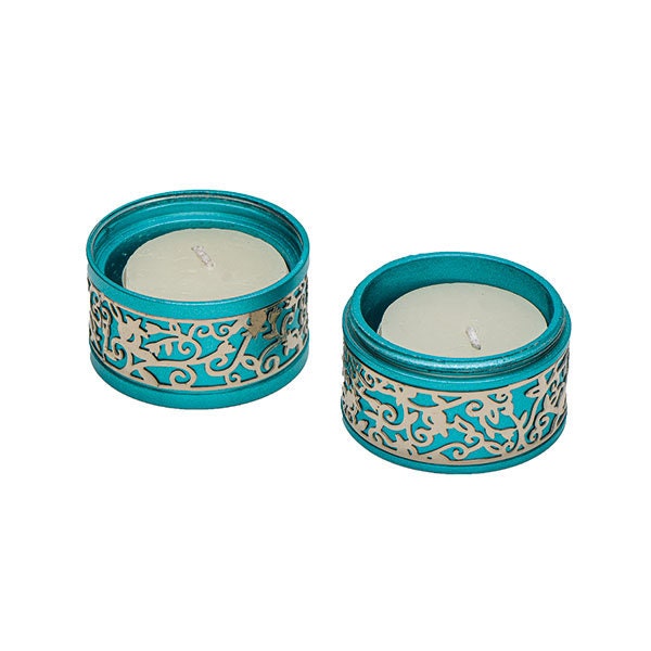 Yair Emanuel Modern Travel Shabbat Candle Holder Set - Tea light Candle holders - Modern Judaica